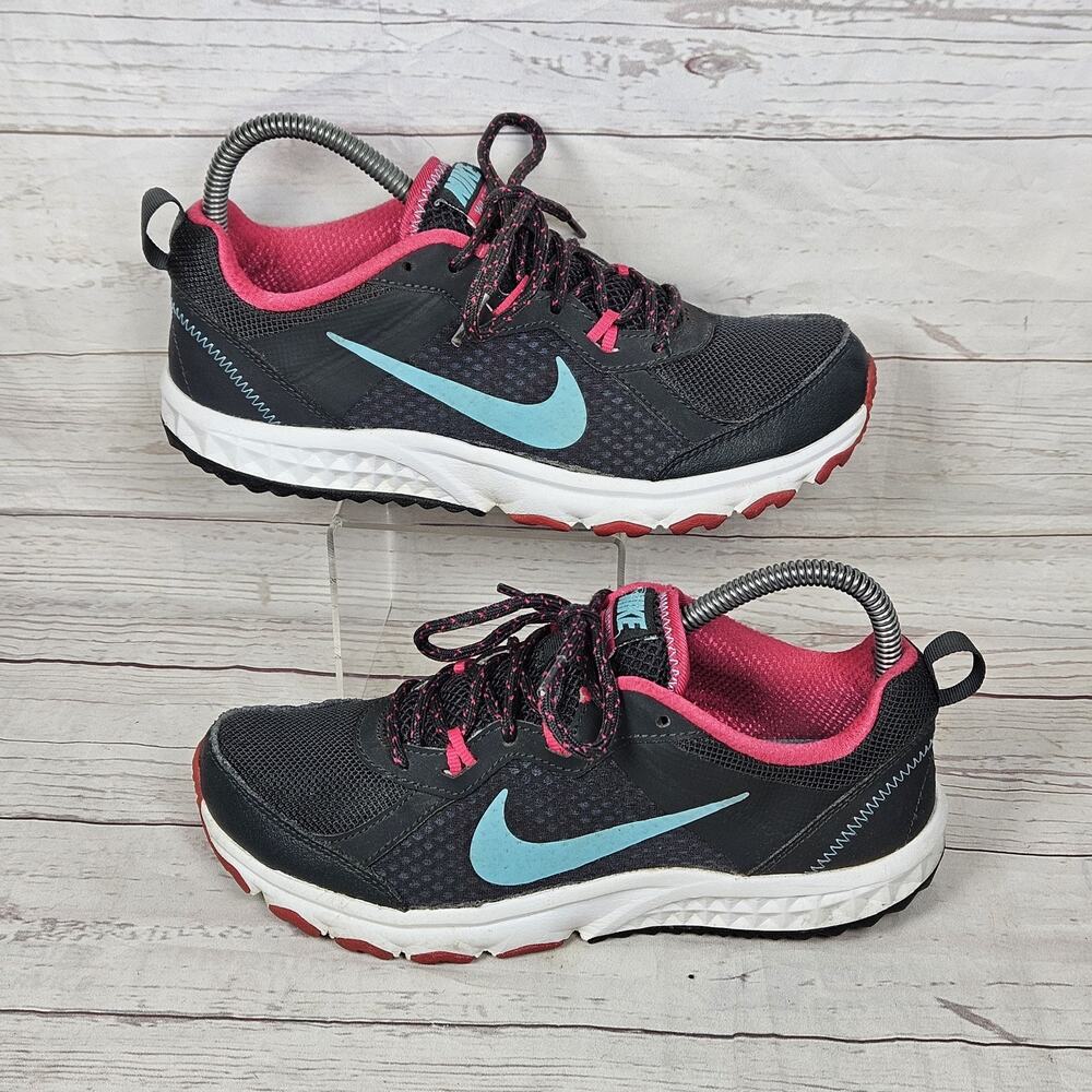 Nike Womens Wild Trail Size 8 643074-001 Black Pink Running Shoes Sneakers